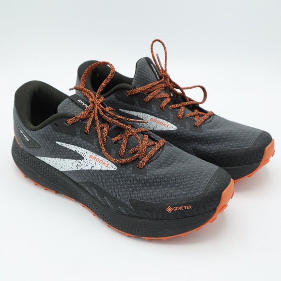 Brooks Other - Brooks Divide 4 GTX Mens 10 Black Orange Gore-Tex Trail Running Shoe 1104041D084